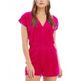 Juicy Couture Velour V-Neck Romper Pink M B4HP
