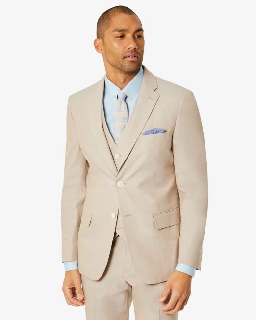 Tommy Hilfiger Men's Modern-Fit Stretch Suit Separate Jacket Tan 38L B4HP $360