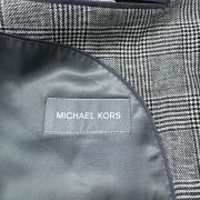Michael Kors Men’s Classic-Fit Linen Plaid Sport Coat Black/White 38S B4HP $295
