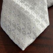 Michael Kors Men’s Remson Pin-Dot Tie Silver OS B4HP