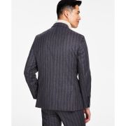 Tallia Men’s Slim-Fit Stretch Pinstripe Suit Jacket Grey/Brown Pinstripe B4HP
