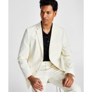 Vince Camuto Mens Slim-Fit Spandex Super-Stretch Suit Jacket White 42R B4HP $325