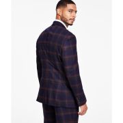 Tayion Collection Men Classic-Fit Navy Plaid Suit Separates Jacket 40L B4HP $425