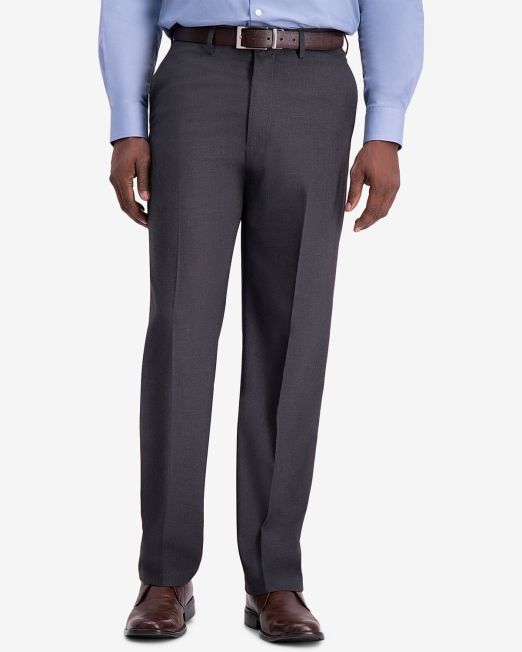 Haggar JMH Men's 4-Way Stretch Classic Fit Flat Front Dress Pant 38x30 B4HP