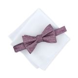 Alfani Men's Utopia Dot-Print Bow Tie & Pocket Square Set Pink OS B4HP