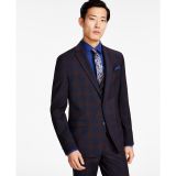 Bar III Men's Slim-Fit Suit Jackets Burgundy/blue B4HP