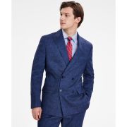 Tommy Hilfiger Men’s Modern-Fit Double-Breasted Suit Jacket Blue 48L B4HP $360