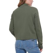 Calvin Klein Women’s Cutout V-Neck Cardigan Thyme L B4HP