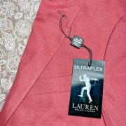Lauren Ralph Lauren Blazer Red Linen UltraFlex Classic Fit Long $295 B4HP