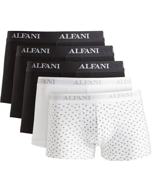 Alfani Men's 5-Pk. Moisture-Wicking Trunks Black B4HP