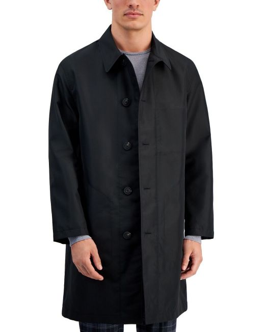 Hugo Boss Men's Relaxed Fit Coat Black Water Repellent $445 B4HP