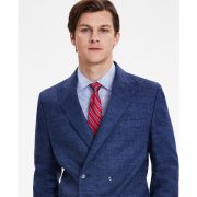 Tommy Hilfiger Men’s Modern-Fit Double-Breasted Suit Jacket Blue 48L B4HP $360