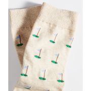 Club Room Men’s Golf Crew Socks Beige Blue Size 10-13 B4HP