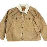 Levi's Men's Fleece-Lined Corduroy Trucker Jacket Tan B4HP