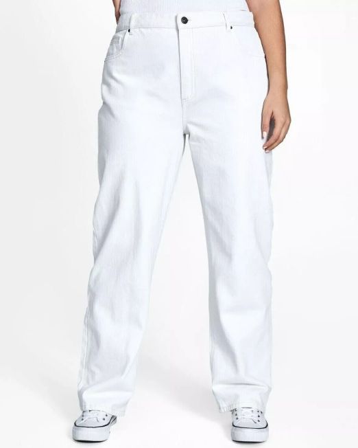 Cotton On Trendy Plus Size Baggy Straight Whitehaven Plus Size 14W B4HP
