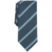 Alfani Men’s Desbrosses Stripe Tie Petrol OS B4HP