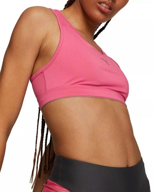 Puma Women's 4Keeps Medium Impact Sports Bra Pink S B4HP