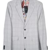 Ted Baker Mens Slim-Fit Wool Linen Blend Suit Jacket Light Grey Sz 3 US 38R B4HP