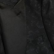 Karl Lagerfeld Printed Peak Lapel Formal-Fit Dinner Jacket Black B4HP $295