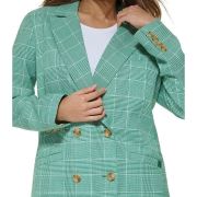 Levi’s Women’s Double-Breasted Printed Blazer Green L B4HP