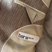 Bar III Men’s Slim-Fit Linen Suit Jackets Tan Pinstripe 36R B4HP $360