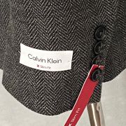 Calvin Klein Men’s Slim-Fit Wool Woven Herringbone Sport Coat Charcoal B4HP $375