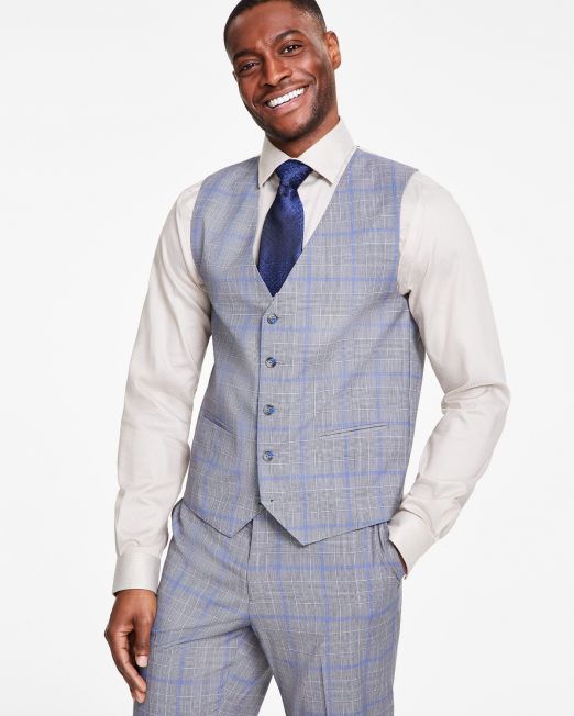 Tayion Collection Men's Classic Fit Suit Vest Multicolor S B4HP