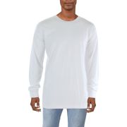Galaxy by Harvic Men’s White Solid Knit T-Shirt Medium B4HP