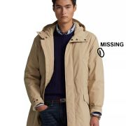 Polo Ralph Lauren Men Packable Marsh Coat 2XL Water-Repellent $398 MISSING LOGO