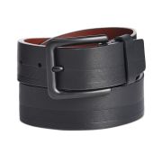 Original Penguin Men’s Faux Leather Embossed Casual Belt Black B4HP