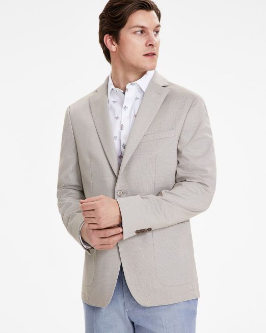Bar III Men's Slim-Fit Knit Sport Coat Beige 38R B4HP $295