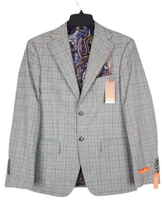 Tallia Men's Slim-Fit Wool Suit Separate Jacket Cream Brown B4HP $425