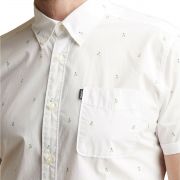 Barbour Mens Birds Cotton Print Short Sleeve Button-Down Shirt MSRP $99 B4HP