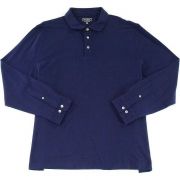 Clearence Club Room Mens Long-Sleeve Performance Polo Shirts with standard cuffs