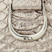 Lauren Ralph Lauren Bold Python Emboss Crossbody Bag, Silver B4HP $275