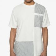 Sean John Men's Seersucker Pattern-Blocked T-Shirt 4XL