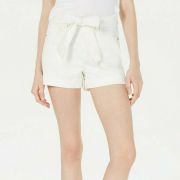 Vanilla Star Juniors' Belted Utility Shorts Mid Rise 5 Pockets 2 colors