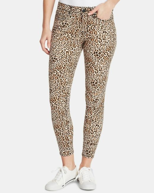 WILLIAM-RAST-Animal-Print-Cheetah-Ankle-Skinny-Jeans-Size-26-114494629260