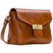 Women Patricia Nash Heritage Ardea Leather Crossbody Tan B4HP Msrp $169