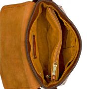 Women Patricia Nash Heritage Ardea Leather Crossbody Tan B4HP Msrp $169