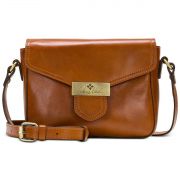 Women Patricia Nash Heritage Ardea Leather Crossbody Tan B4HP Msrp $169