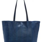 DKNY Sally Leather East-West Tote Royal Blue MSRP $248 B4HP