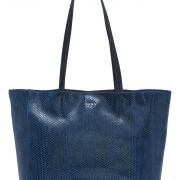DKNY Sally Leather East-West Tote Royal Blue MSRP $248 B4HP