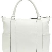 DKNY Tappen Leather Satchel White MSRP $328 B4HP
