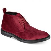 Men's INC International Concepts Salem Velvet Chukka Boots WINE Red