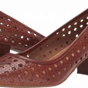 Patricia Nash Allegra Perforated leather Pumps Sienna Size 9 M B4HP Msrp $159