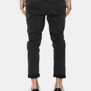Zeegeewhy Mens Slim-Fit Jeans Black Radler 29 Black Drawstring