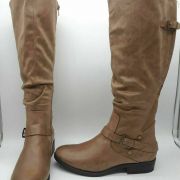 BareTraps Womens Yanessa Almond Toe Knee High Fashion Boots 6 M BRUSH BROWN