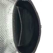 Calvin Klein Lock Mini Bucket Bag Silver Statement Series MSRP $198 B4HP