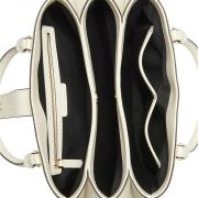 Calvin Klein Lock Satchel Leather Gold Chain MSRP $278 B4HP